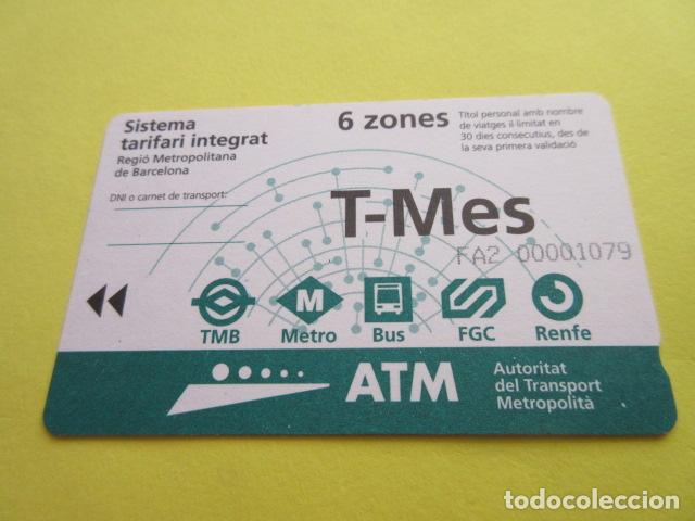 Collectionnisme Billets de transport: REF: COL_LBE01- COLECCION ATM - A&Ntilde;O 2002 - T-MES 6 ZONA