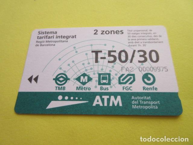 Colecionismos Bilhetes de Transporte: REF: COL_LBE01- COLECCION ATM - A&Ntilde;O 2002 - T-50/30 2 ZONA