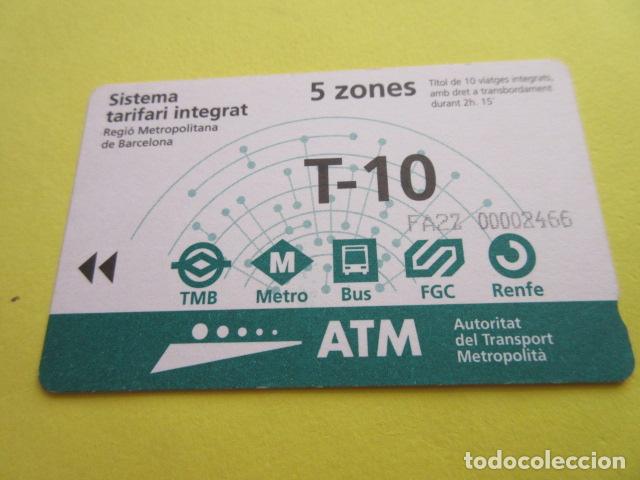Colecionismos Bilhetes de Transporte: REF: COL_LBE01- COLECCION ATM - A&Ntilde;O 2002 - T-10 5 ZONA