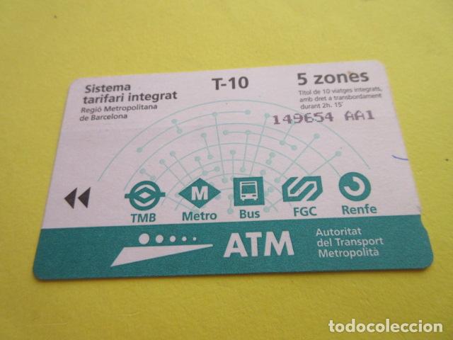 Colecionismos Bilhetes de Transporte: REF: COL_LBE01- COLECCION ATM - A&Ntilde;O 2001 - T-10 5 ZONA