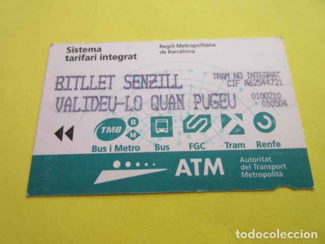 Collectables Transport Tickets: REF: COL_LBE01- COLECCION ATM - A&Ntilde;O 2001 - BILLETE SENCILLO