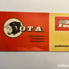 Coleccionismo Billetes de transporte: PULLMANTUR.. O.T.A., BILLETE DE TRANSPORTES.. MADRID Y ALREDEDORES.. VALENCIA JULIO DE 1973. Lote 365929481