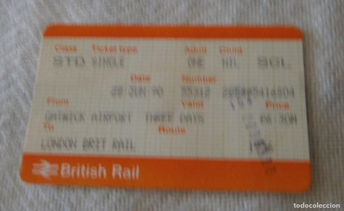 Collectionnisme Billets de transport: billete de tren ingles viaje al aeropuerto del a&ntilde;o 1990