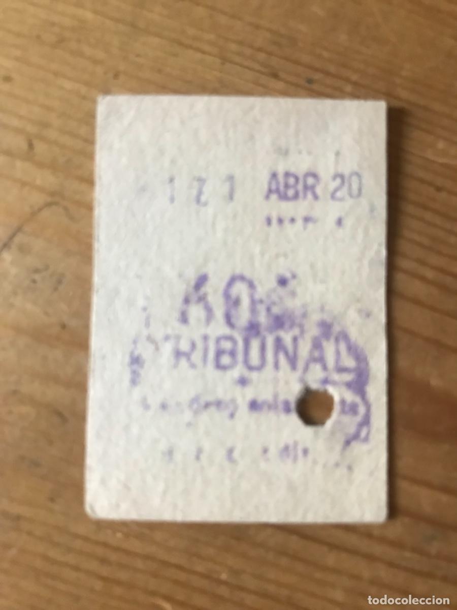 Sammeln von Fahrkarten: Billete metro Madrid capic&uacute;a, Tribunal