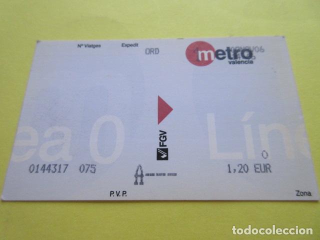 Coleccionismo Billetes de transporte: REF: COL_LBE01- COLECCION - FGC VALENCIA METRO