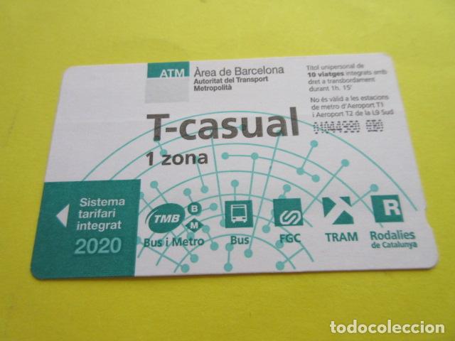 Coleccionismo Billetes de transporte: REF: COL_LBE01- COLECCION ATM - T-CASUAL SERIE QB0 - 2020