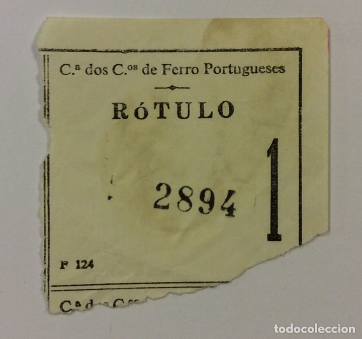 Collectionnisme Billets de transport: ANTIGUO BILLETE TRANSPORTE PORTUGU&Eacute;S COMPANHIA DOS CAMINHOS DE FERRO PORTUGUESES.
