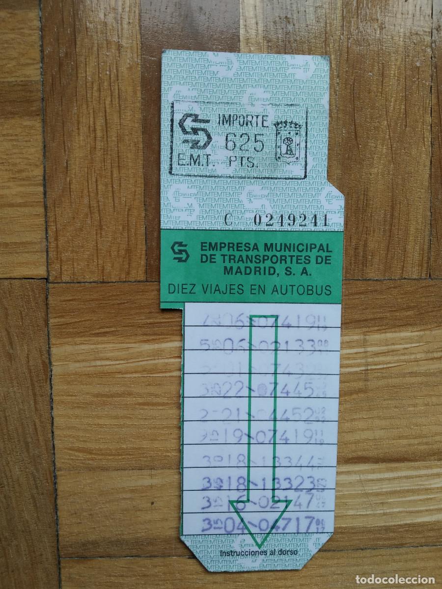 Collectables Transport Tickets: BILLETE AUTOBUS EMT DE MADRID 625 PESETAS -- LETRA C PUBLICIDAD PANS & COMPANY VER FOTOS
