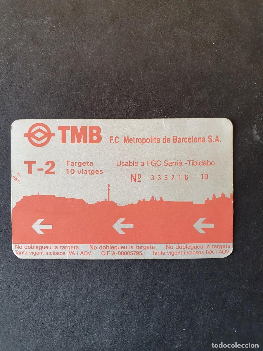 Coleccionismo billetes de transporte: TARJETA TMB - Foto 1