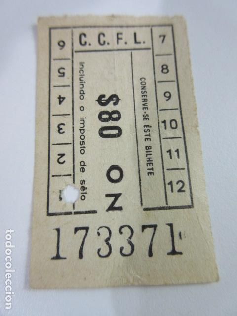 Sammeln von Fahrkarten: BILLETE CARRIS Companhia Carris de Ferro de Lisboa - CAPICUA 173371 - MODELO 5 (12) 6 CIFRAS