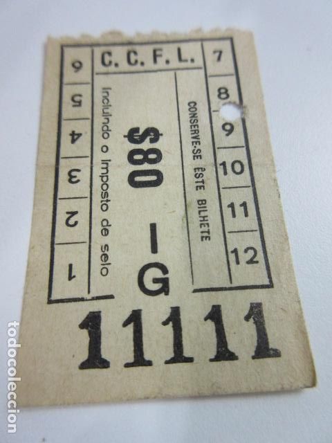 Collectables Transport Tickets: BILLETE CAPICUA REAL 11111 - CARRIS Companhia Carris de Ferro de Lisboa PORTUGAL