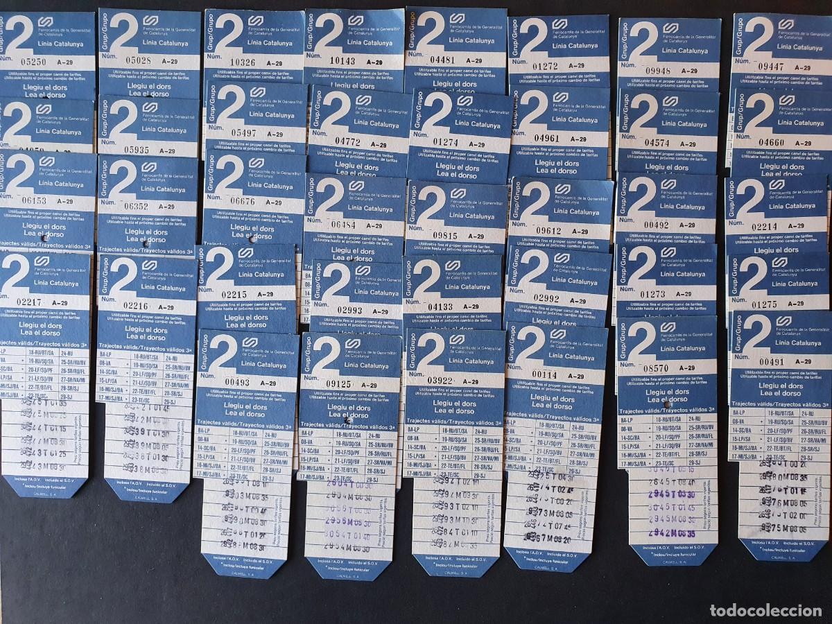 Coleccionismo Billetes de transporte: LOTE 38 TARJETAS FGC