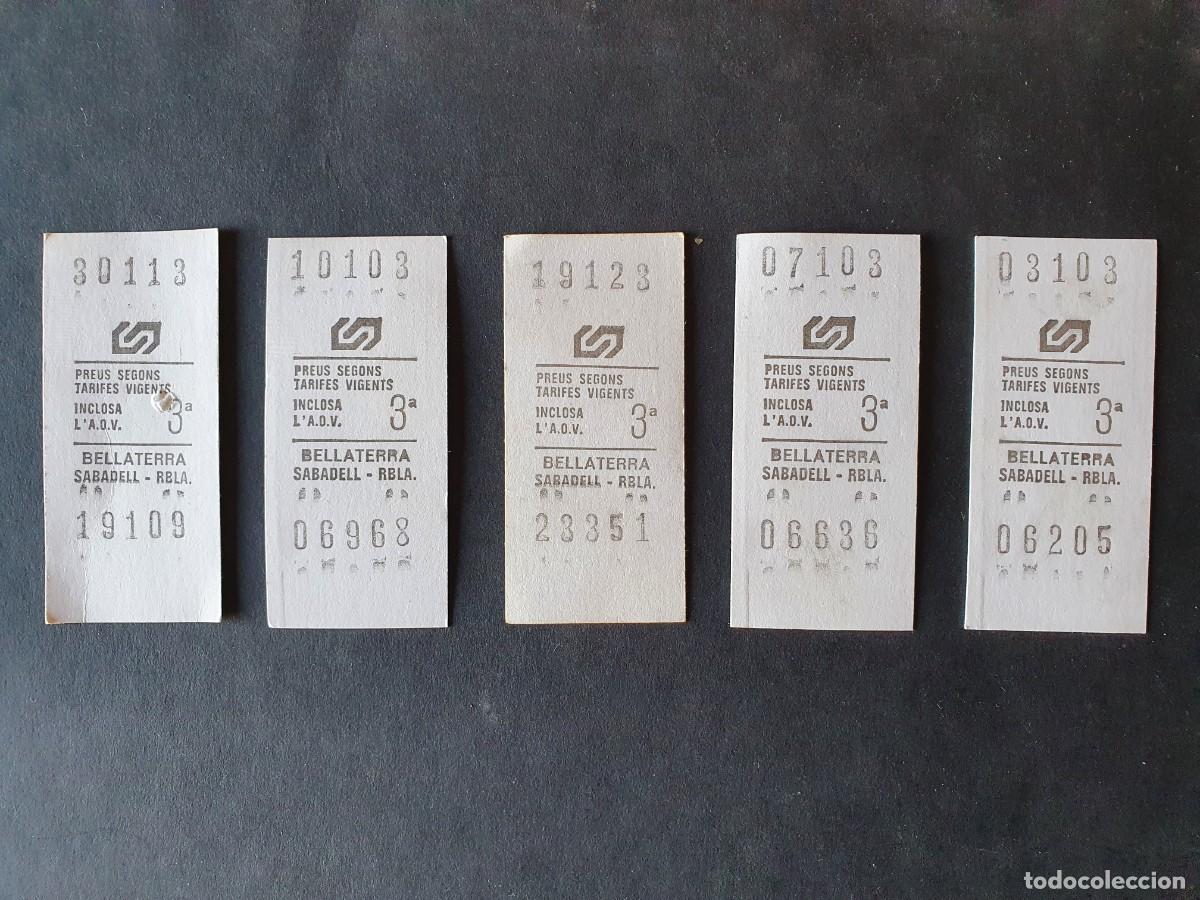 Collectionnisme Billets de transport: LOTE 5 BILLETES FGC
