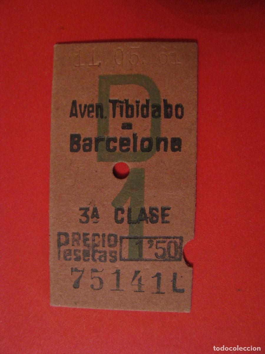 Collectionnisme Billets de transport: BILLETE AVEN. TIBIDABO BARCELONA. 1961. D1.
