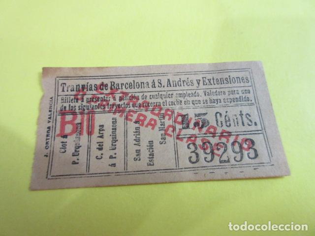 Colecionismos Bilhetes de Transporte: REF: COL_LBE01 - TRANVIAS SAN ANDRES Y EXTENSIONES DE BARCELONA - CAPICUA 39293