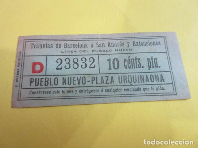 Colecionismos Bilhetes de Transporte: REF: COL_LBE01 - TRANVIAS SAN ANDRES Y EXTENSIONES DE BARCELONA - CAPICUA 23832