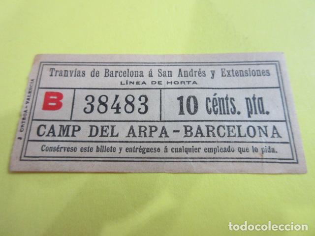Colecionismos Bilhetes de Transporte: REF: COL_LBE01 - TRANVIAS SAN ANDRES Y EXTENSIONES DE BARCELONA - CAPICUA 38483