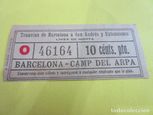 Colecionismos Bilhetes de Transporte: REF: COL_LBE01 - TRANVIAS SAN ANDRES Y EXTENSIONES DE BARCELONA - CAPICUA 46164
