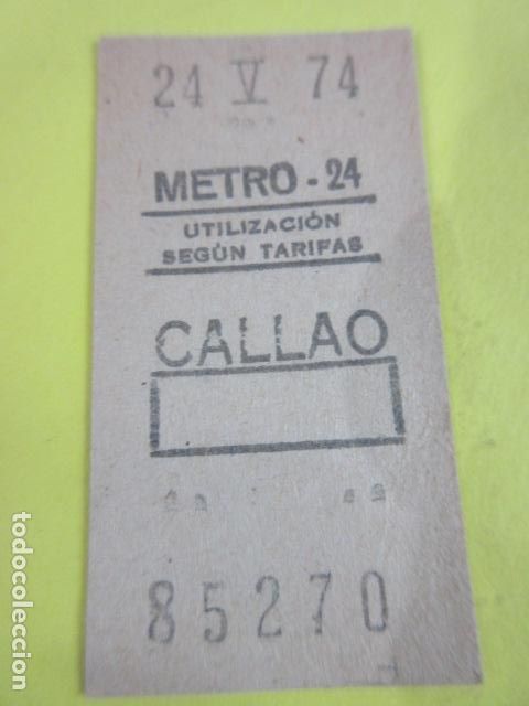 Collectables Transport Tickets: REF: COL_LBE01 - METRO DE MADRID - CALLAO 24