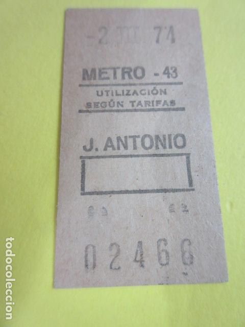 Collectables Transport Tickets: REF: COL_LBE01 - METRO DE MADRID - JOSE ANTONIO 43