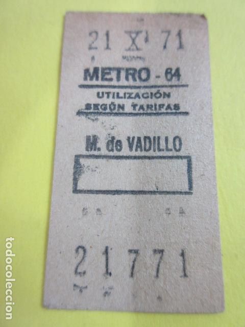 Collectables Transport Tickets: REF: COL_LBE01 - METRO DE MADRID - M DE VADILLO 64