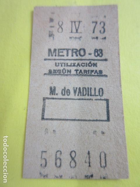 Collectables Transport Tickets: REF: COL_LBE01 - METRO DE MADRID - M DE VADILLO 63