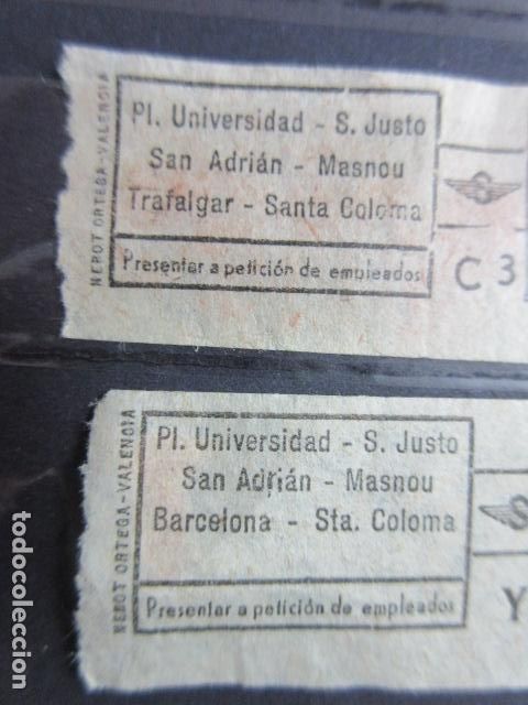 Collectionnisme Billets de transport: URBAS URBANIZACIONES Y TRANSPORTES BARCELONA - LOTE 3 BILLETE DIFERENTE TEXTO CON ESPACIO VER FOTOS
