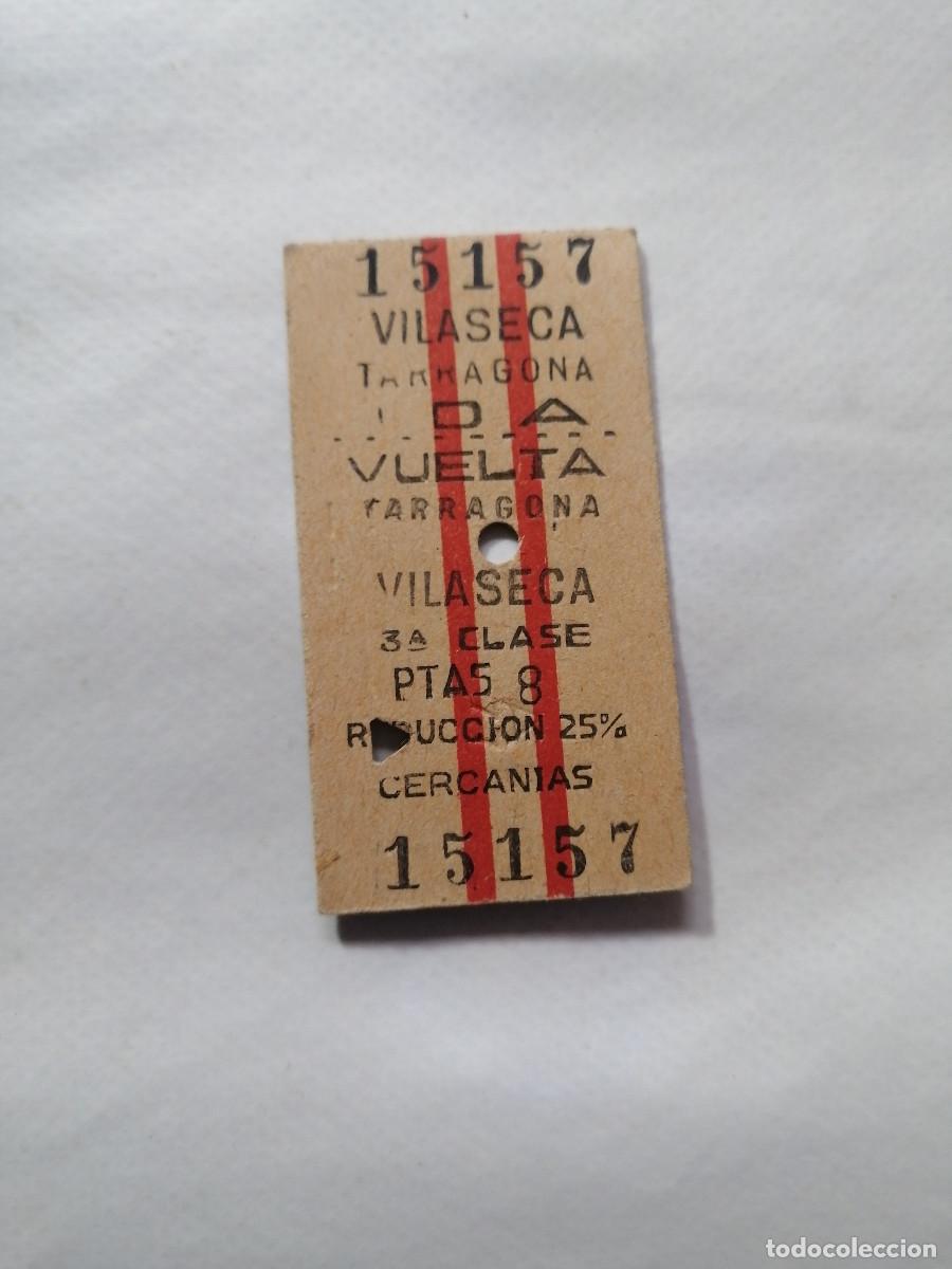 Colecionismos Bilhetes de Transporte: BILLETE VILASECA TARRAGONA 8 PESETAS