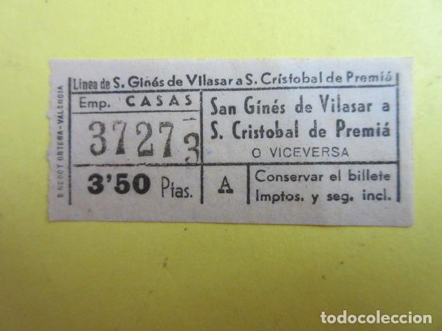 Colecionismos Bilhetes de Transporte: BILLETE CAPICUA 37273 - AUTOBUSES DE BARCELONA CASAS VER TRAYECTO