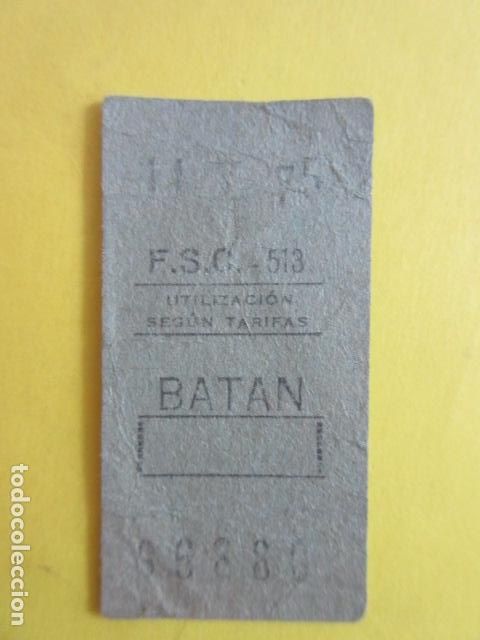 Colecionismos Bilhetes de Transporte: BILLETE METRO DE MADRID - F.S.C. CARABANCHEL - PARADA BATAN 513