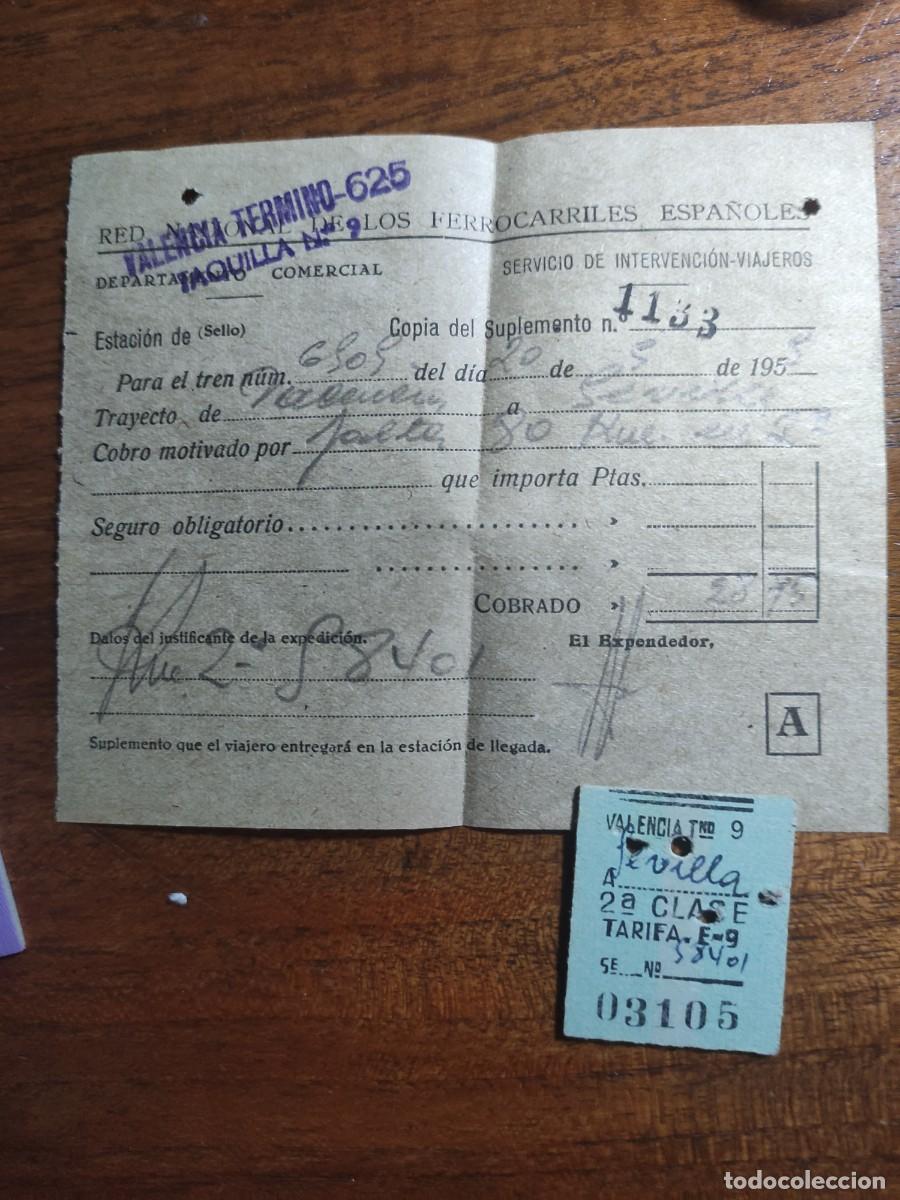 Coleccionismo billetes de transporte: Billetes tren - Foto 1