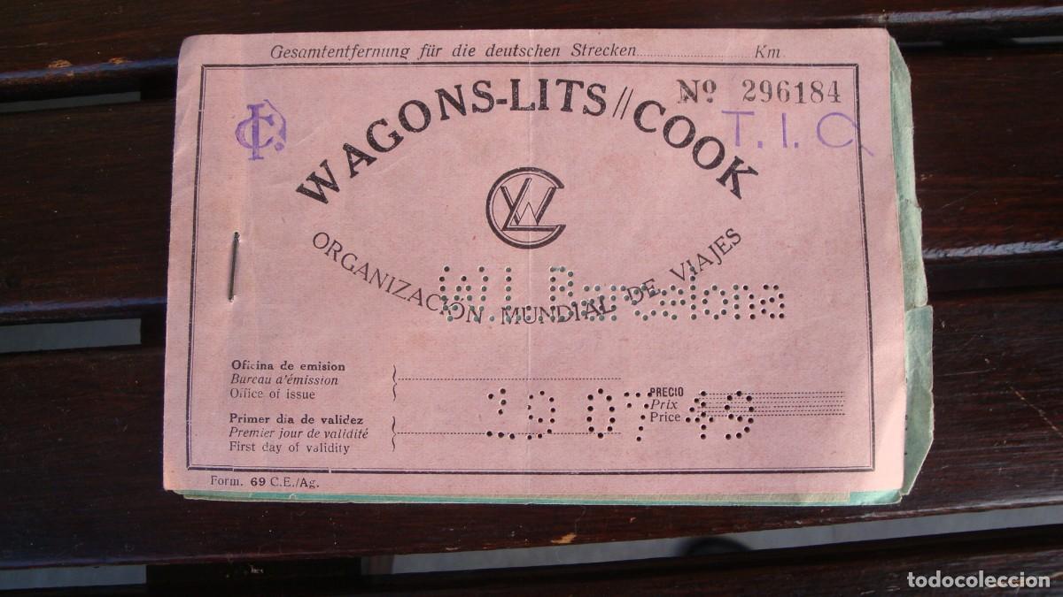 Coleccionismo billetes de transporte: WAGONS LIST COOK - Foto 1