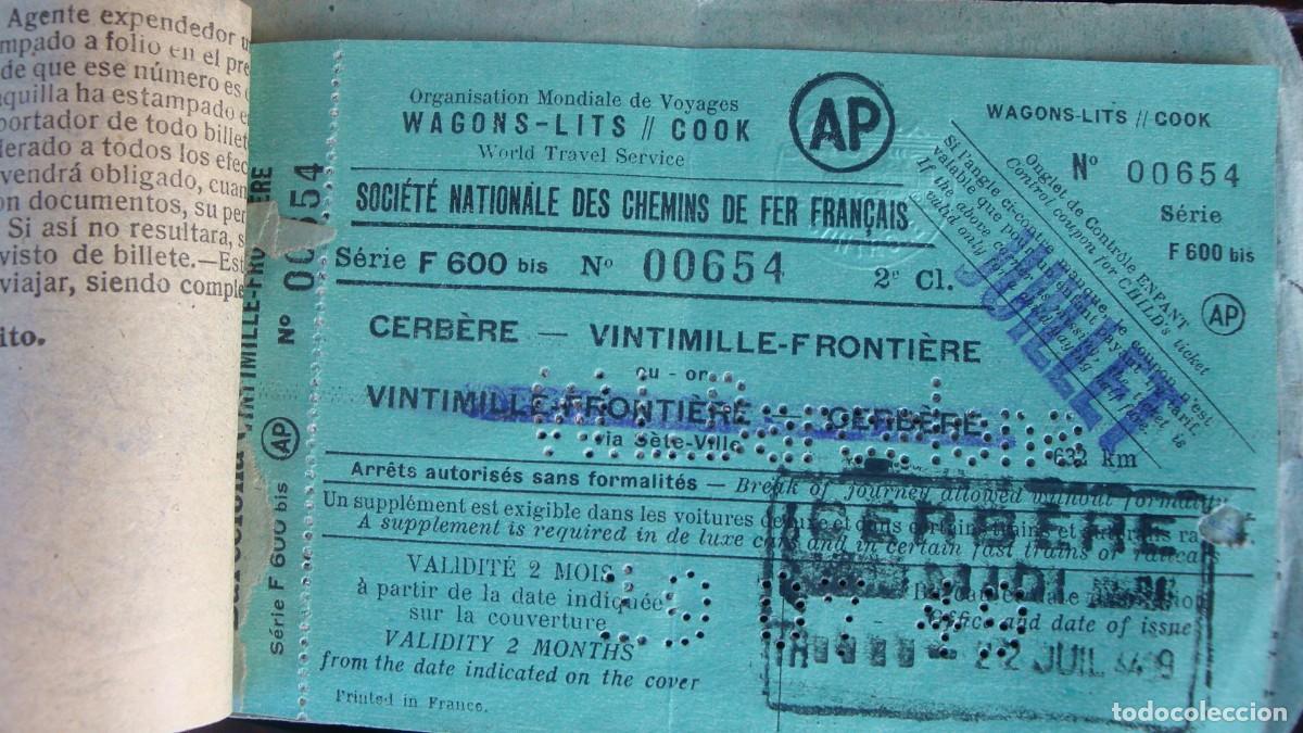 Coleccionismo billetes de transporte: WAGONS LIST COOK - Foto 3