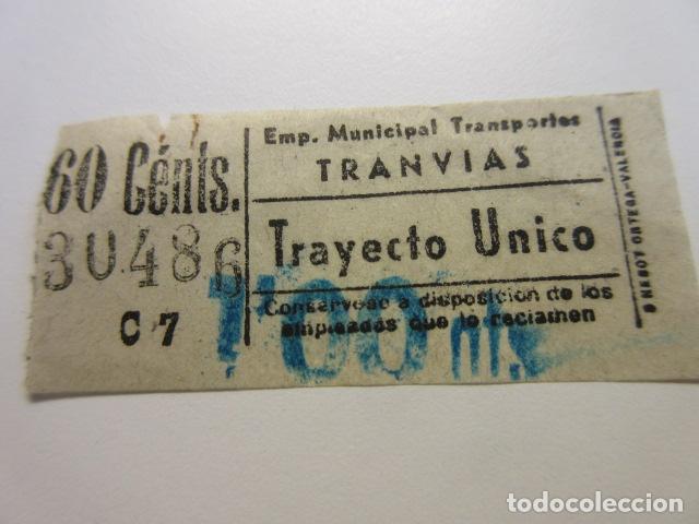 Colecionismos Bilhetes de Transporte: REF: CYC1234 - BILLETE - TRANVIA EMT MADRID - 60 CENTIMOS SELLO SOBRECARGA 1 PTS