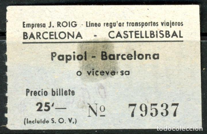 Colecionismos Bilhetes de Transporte: BILLETE EMPR. J. ROIG // PAPIOL- BARCELONA // S-13