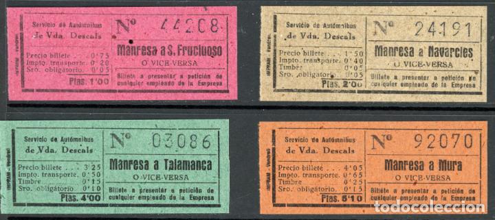 Coleccionismo Billetes de transporte: (L858) 4 BILLETES DE VDA. DESCALS // V41