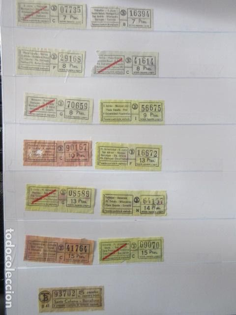 Collectionnisme Billets de transport: COLECCION 13 BILLETES DIFERENTES MODELO TB MAS DE 7 PESETAS VER TRAYECTOS EN FOTOS Y UNO DE 5 PESETA