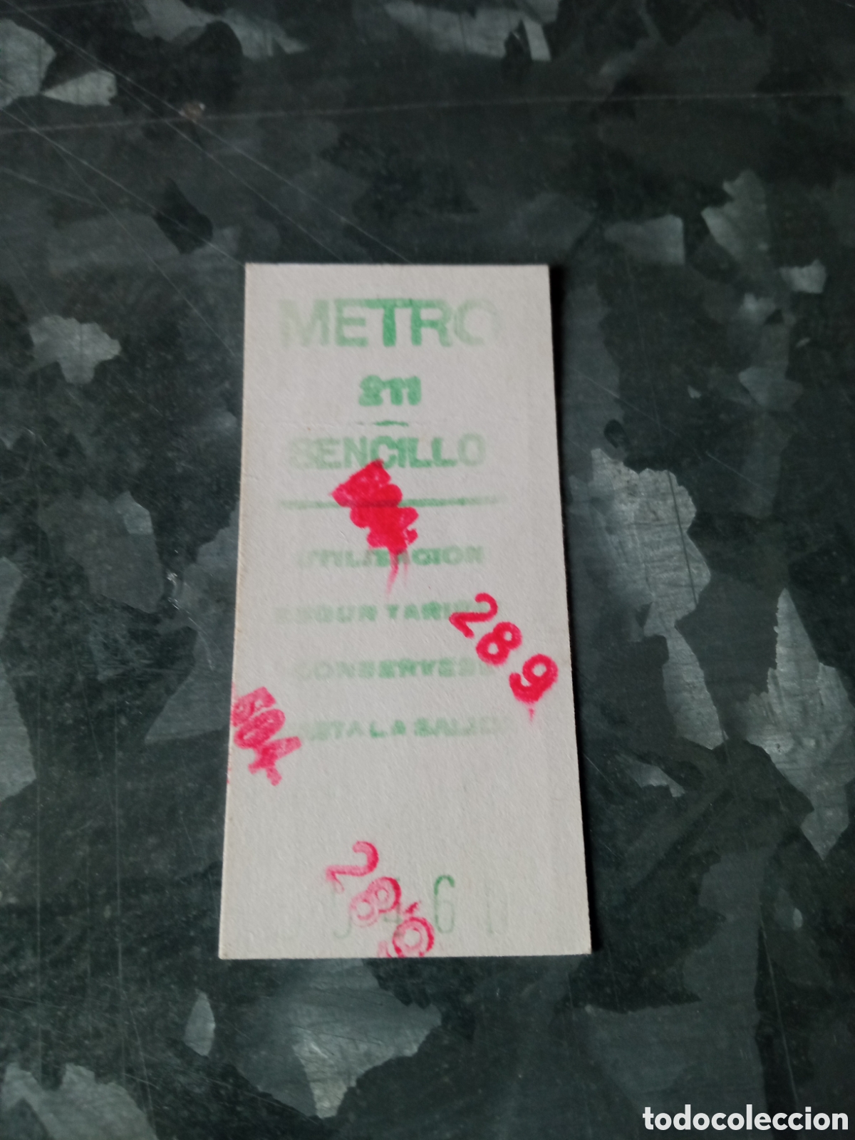 Collectables Transport Tickets: Billete metro Madrid sencillo a&ntilde;os ochenta
