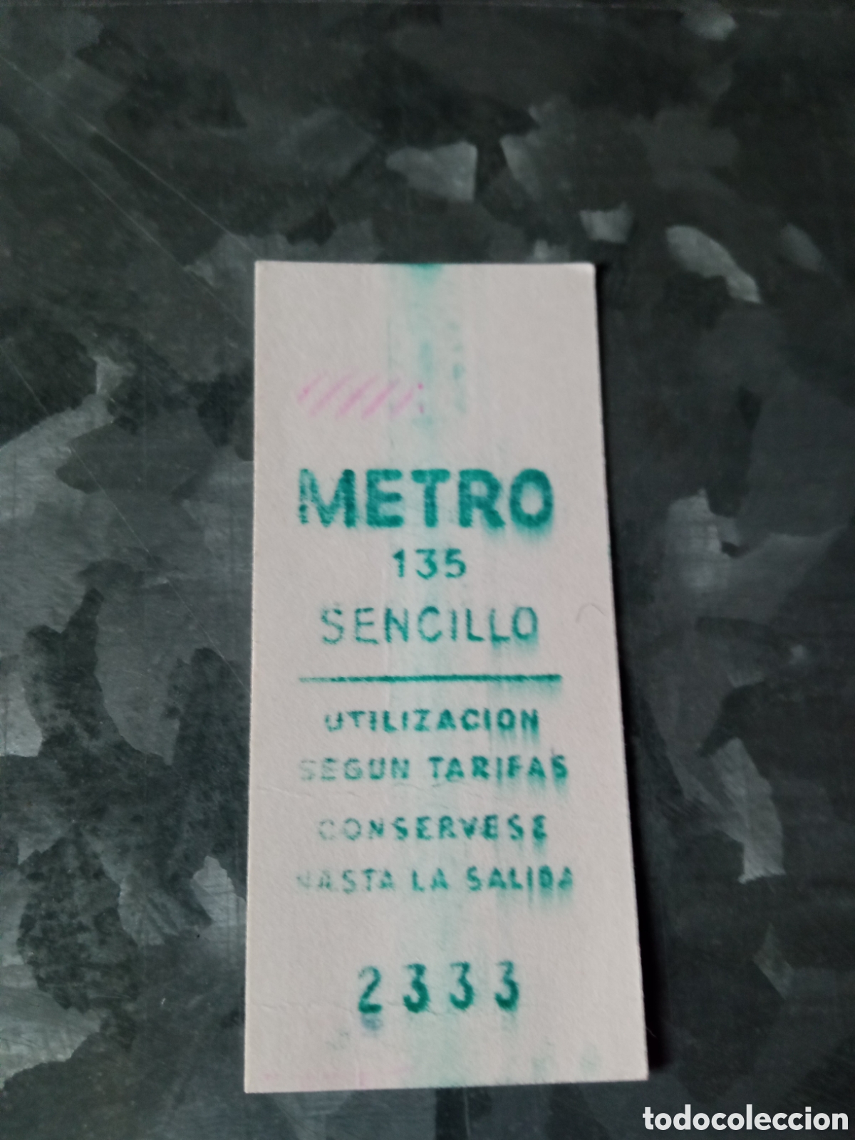 Collectables Transport Tickets: Billete metro Madrid sencillo a&ntilde;os ochenta 135