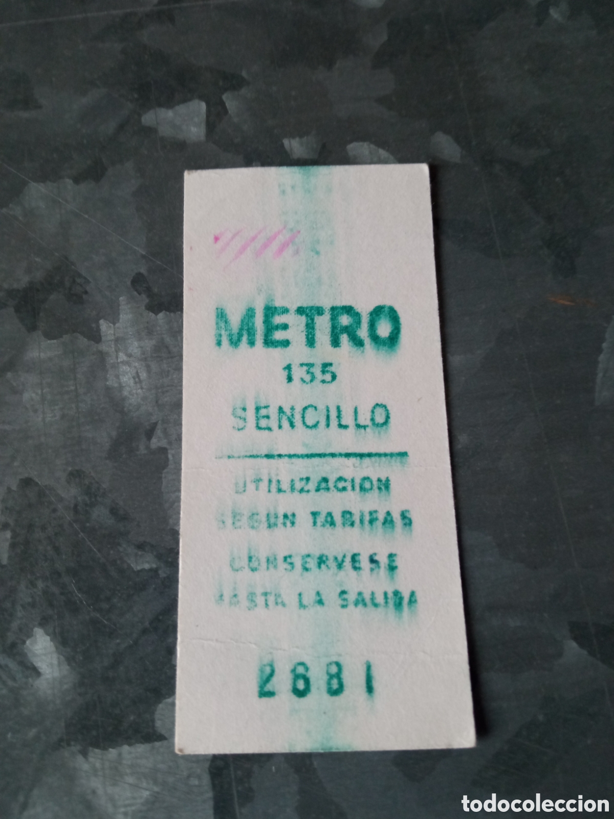 Collectables Transport Tickets: Billete metro Madrid sencillo a&ntilde;os ochenta 135