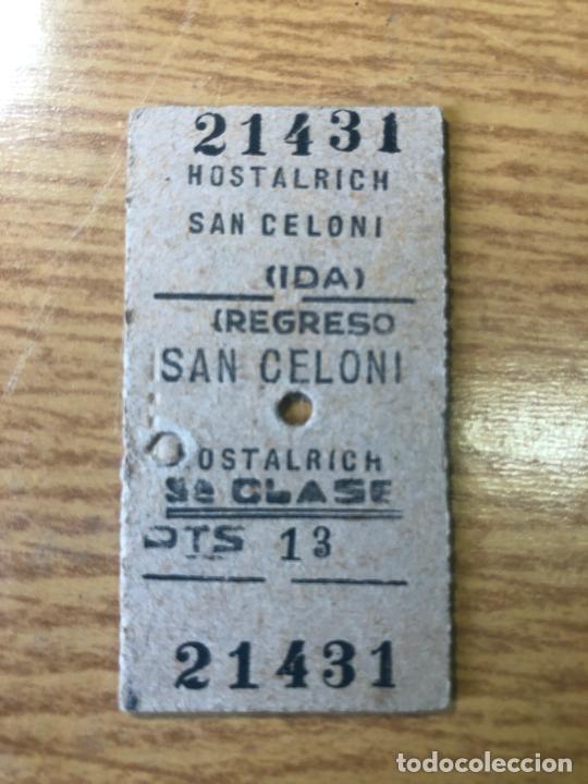 Collectables Transport Tickets: BILLETE DE TREN, HOSTALRICH, SAN CELONI - VER FOTOS