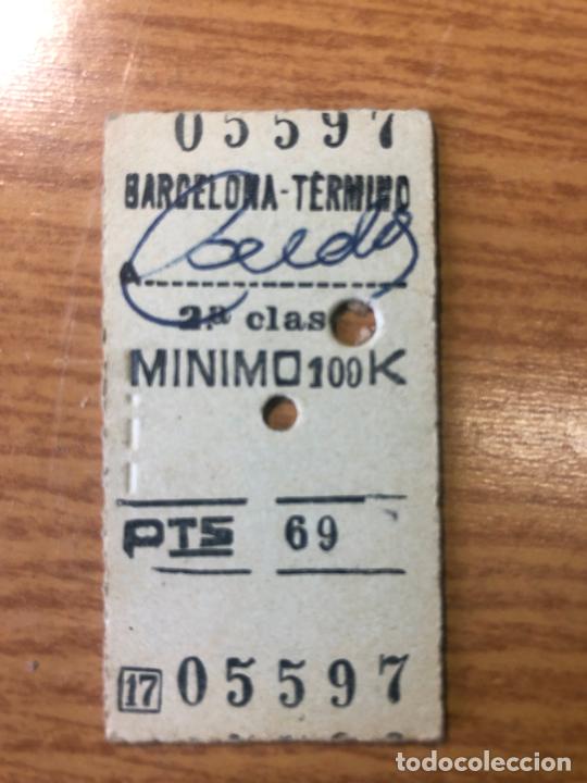 Collectables Transport Tickets: BILLETE DE TREN, BARCELONA - TERMINO, CALDAS - VER FOTOS