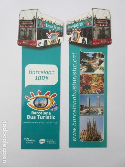 Collectables Transport Tickets: PUNTO DE LIBRO MARCAPAGINAS EL AUTOBUS TURISTICO DE BARCELONA