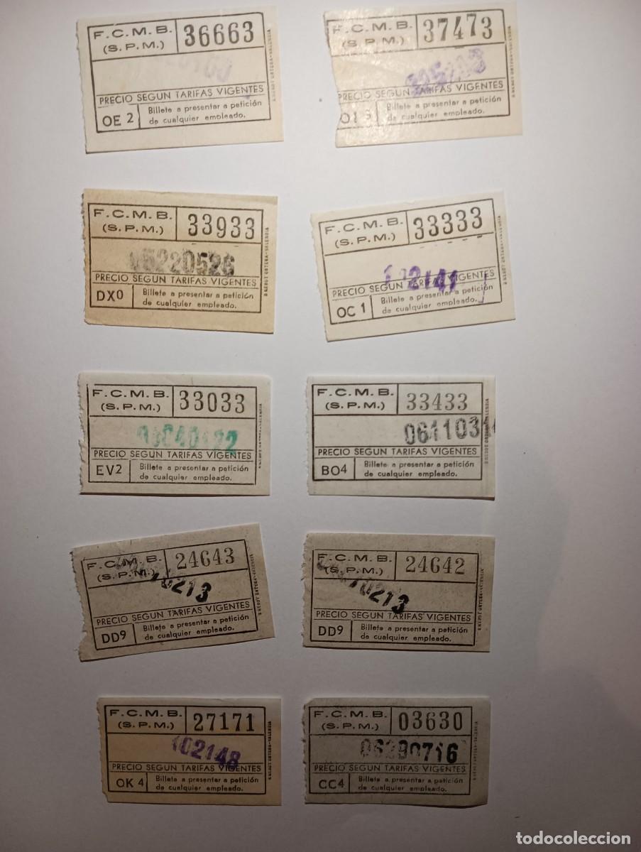 Collectables Transport Tickets: Billete F.C.M.B metro ferrocarril de Barcelona. Todos capic&uacute;a.