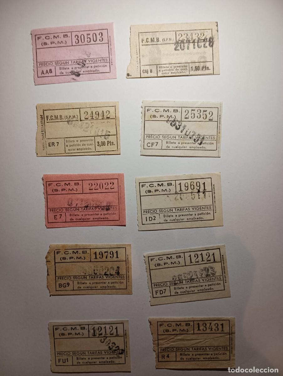 Collectables Transport Tickets: Billete F.C.M.B metro ferrocarril de Barcelona. Todos capic&uacute;a.
