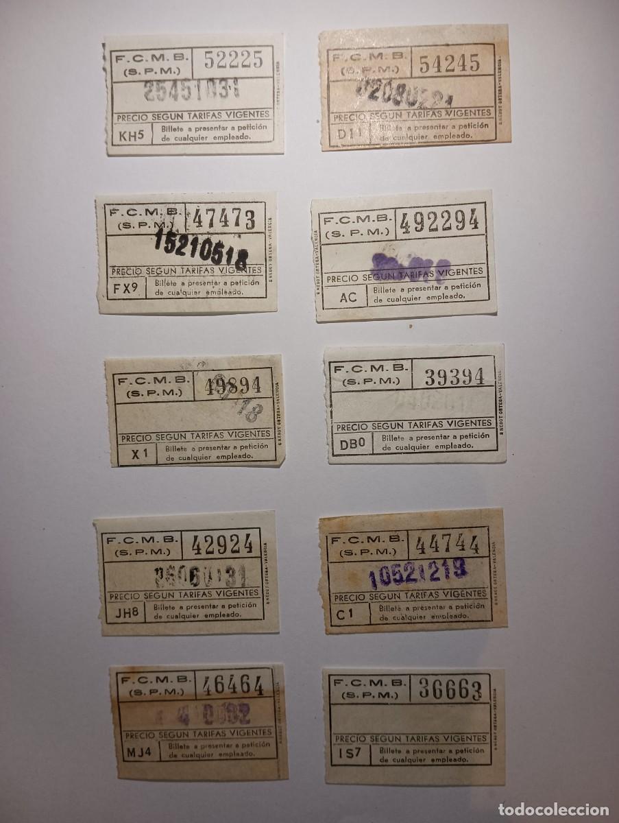 Collectables Transport Tickets: Billete F.C.M.B metro ferrocarril de Barcelona. Todos capic&uacute;a.