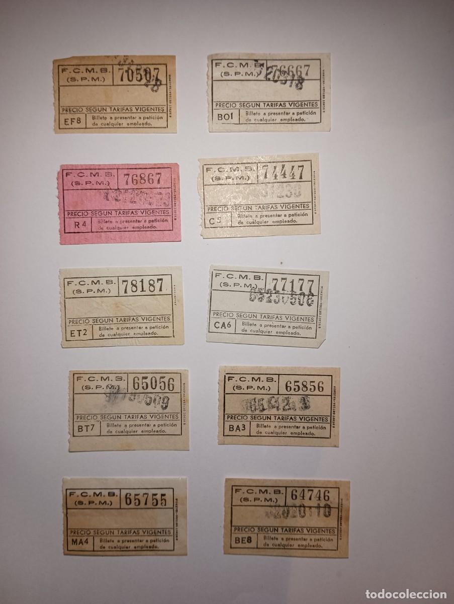Collectables Transport Tickets: Billete F.C.M.B metro ferrocarril de Barcelona. Todos capic&uacute;a.