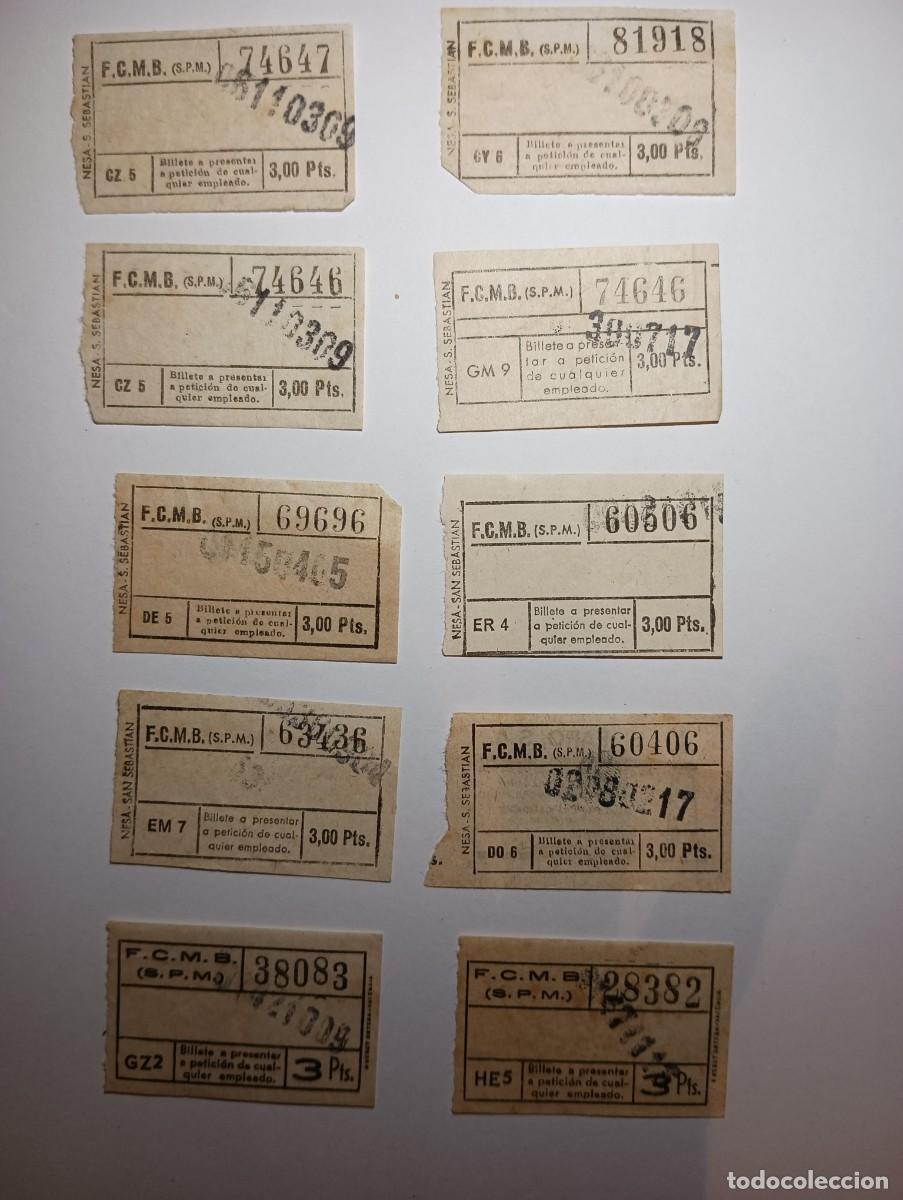 Collectables Transport Tickets: Billete F.C.M.B metro ferrocarril de Barcelona. Todos capic&uacute;a. 3 pesetas