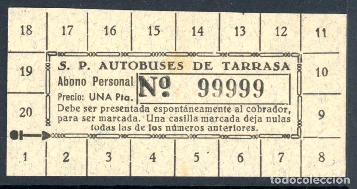Colecionismos Bilhetes de Transporte: ABONO DE S.P. AUTOBUSES DE TARRASA // L876 // V47