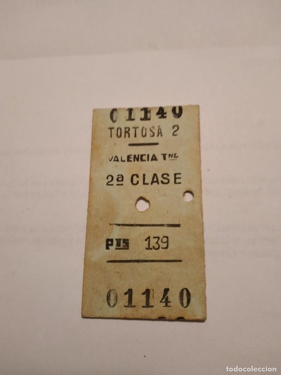 Colecionismos Bilhetes de Transporte: Billete Tortosa-Valencia